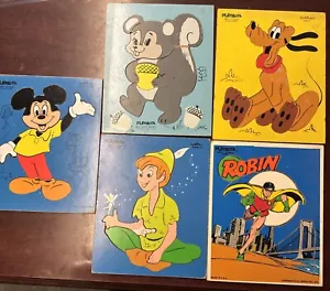 Vintage 1976 Playskool Puzzles Robin Mickey Disney DC Comics - Picture 1 of 11