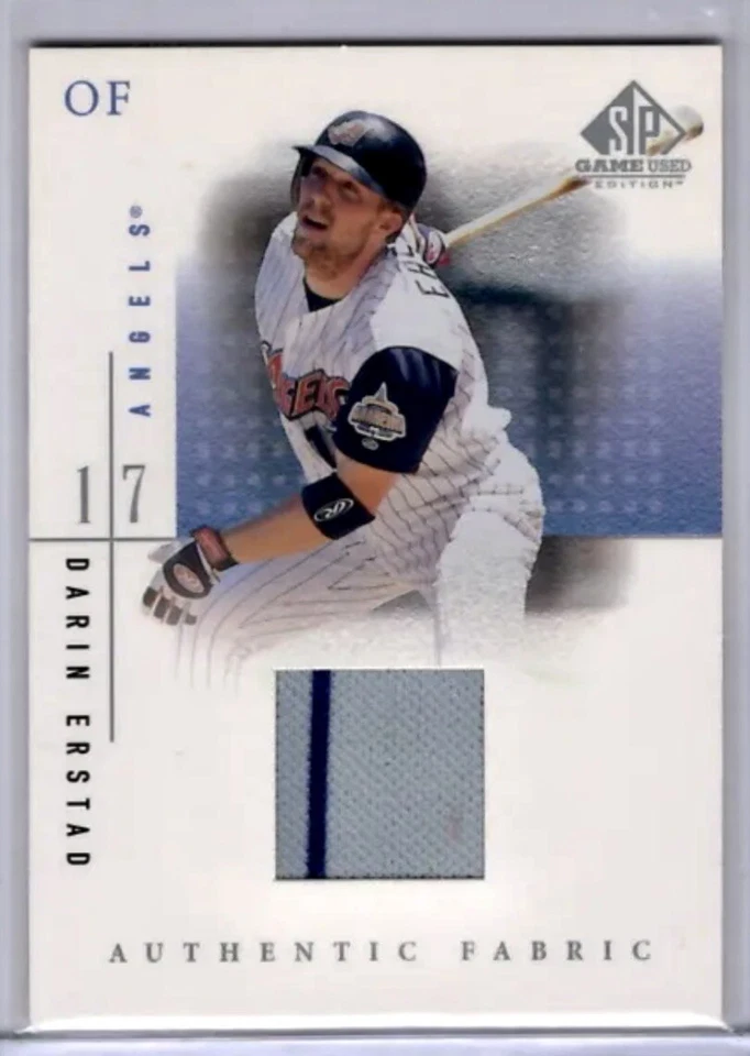 2001 SP GAME USED DARIN ERSTAD California Angels MLB GAME-WORN JERSEY RELIC #DE - Image 1 of 1