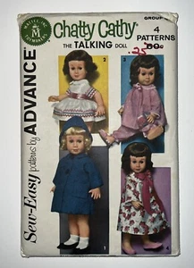 Vintage CHATTY CATHY Advance Sew-Easy 4 Patterns Group G (UNCUT) Factory Folded - Picture 1 of 5