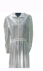 Whimsical 70's Gunne Sax Prairie Fairy Dress White Floral Cottagecore Rare Vtg - Picture 1 of 12