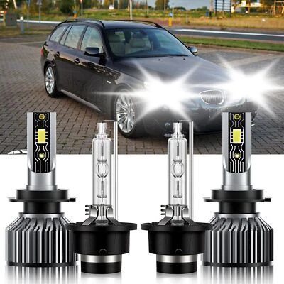 H7+D2S Combo LED HID Headlight High Low Beam Bulb Kit For BMW 545i 2004-2006 - Image 1 of 4