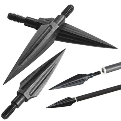 Traditional Broadhead 150gr Arrowhead Screw Tips Point Archery Arrow Bow Hunting - Image 1 of 4