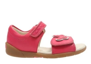 Clarks Girls Kiani Sun Pink Leather First Sandals UK 5.5 Infant Fit-F - Picture 1 of 5