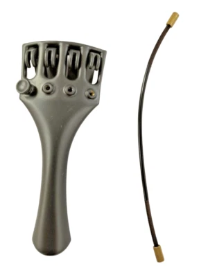 Thomastik Cordiera per Vioino 3/4 1/2 Alluminio Nero e filo Tailpiece Vintage - Immagine 1 di 4