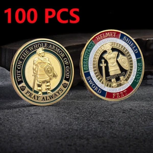 100PCS Put On the Whole Armor Of God Commemorative Challenge Coin Collect Coin - Picture 1 of 11