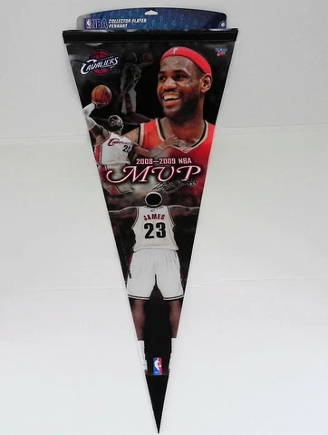2009 LEBRON JAMES KING SIZE MVP PENNANT 17X40 MVP G.O.A.T. HOF CLEVELAND CAVS Cover