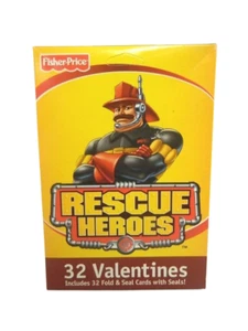 CARTE FISHER PRICE RESCUE HEROES SAN VALENTINO 32 CARTE PIEGHEVOLI E SIGILLATE CON SIGILLI - Foto 1 di 2