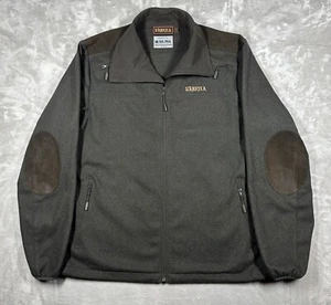Harkila Metso Full Zip Wool Blend Jacket Mens Sz 58 Buffalo Leather Trim Hunting - Picture 1 of 12
