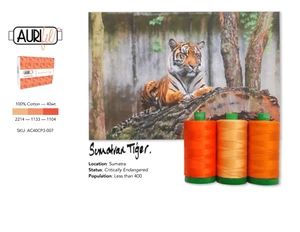 Aurifil 40WT Colour Builders Orange Sumatran Tiger x 3 Spools - Picture 1 of 1