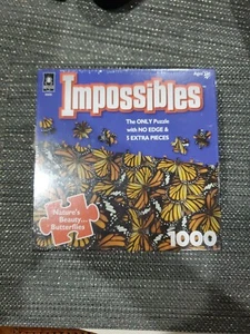 Jigsaw Puzzle 1000 Pieces 19"X26.5"-Impossibles- Nature's Beauty Butterflies - Picture 1 of 4