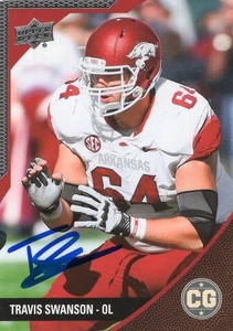 2014 Upper Deck Conference Greats Travis Swanson #27 Arkansas Razorbacks IP Auto - Picture 1 of 4