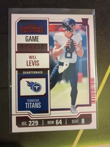 2023 Panini Contenders #97 Will Levis RC TITANS Rookie Red GAME TICKET🏈NM/MT - Picture 1 of 2