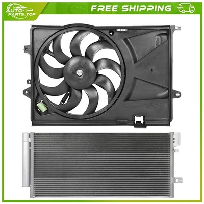 Electric A/C Condenser Cooling Fan Kit For 2012 2013 2014-2020 Chevrolet Sonic - Image 1 of 4