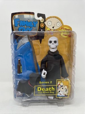 Figura de acción Family Guy Mezco Death & Death Dog (variante Skull) serie 2 2005 Foto 1 de 4