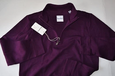 Tommy Bahama St. Kitts Half Zip Sweater Purple Passage New Medium M - Image 1 of 4