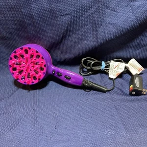Bed Head BH420 Diffuser Hair Dryer - Pink & Purple - Clean Works Appears Unused - Picture 1 of 7