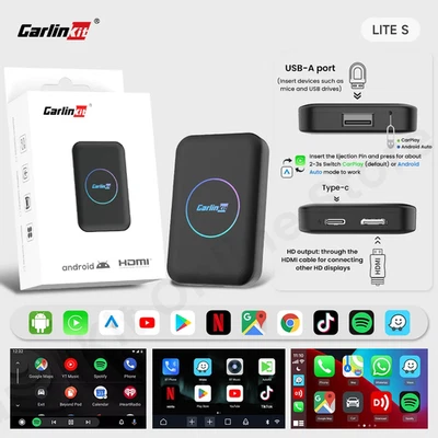 2025  Android Tv Box Lite Carplay Android Auto Wireless Adatper for Car Media Pl - Image 1 of 4