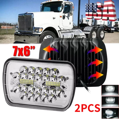 Fit International Harvester 4700 4800 4900 8100 2B1 7x6''5X7 LED Headlight HI-LO - Image 1 of 4