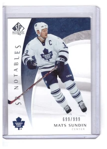 Alfombrillas Sundin 2005-06 SP Auténticas SP Notables Base #114/999 - Imagen 1 de 1