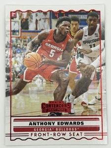 2020 Panini Contenders Draft Picks Front Row Seats Red Anthony Edwards #SS-2 - Afbeelding 1 van 2