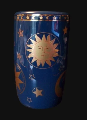 Springmaid Cosmos Celestial Sun Moon Stars Toilet Brush Holder New ☀️🌙⭐ - Image 1 of 4