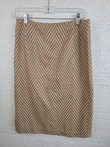 Vintage Talbots Collection Made Italy Chevron Midi Bleistift Wolle/Kaschmir... Gr. 8 - Bild 1 von 11