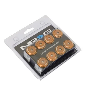 NRG FW-800RG 8 Piece/Set 24mm Aluminum Fender Washer Dress Up Kit w/Allen Key - Picture 1 of 6