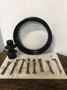 2012 Victory High-Ball Rear Spoked Wheel Rim 16x3.5 NEEDS LACED Missing 2 Spokes - Picture 1 of 12