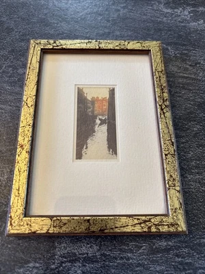 Venice Canal Stampa Lito Impresión Offset Estampilla Impresión Diseño Por Cadore BAC Art Foto 1 de 4