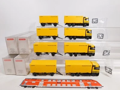 4X Wiking H0 1:87 573 06 39 Camion Con Rimorchio MB Post Mint Box #CZ233-0,5 - Immagine 1 di 4