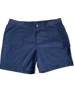 Lee Relaxed Fit hoch geschnittene marineblaue Cargoshorts Plus Damen 24 W Schrittlänge 7 Zoll - Bild 1 von 8