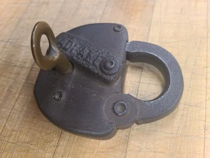 Antique Iron Padlock - Picture 1 of 2