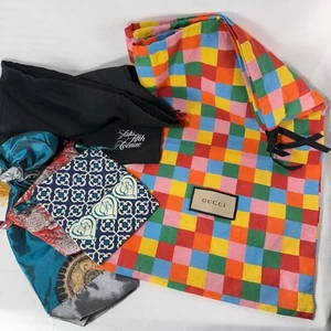 designer label branded drawstring bags dustcover Gucci Saks Brighton asst lot - Picture 1 of 5