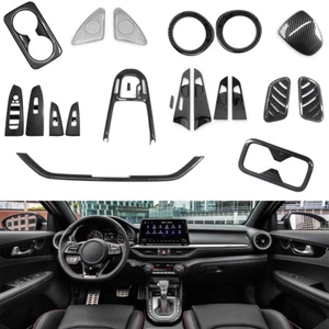 Kit de molduras de cubierta de decoración interior ABS de fibra de carbono para Kia Forte K3 2019-2024 - Imagen 1 de 34