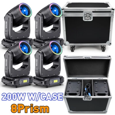 200W LED Moving Head Stage Light RGBW Gobo Beam Spot Lighting DJ Disco Club DMX - Image 1 of 4