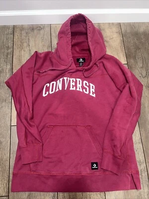 Sudadera con capucha para mujer CONVERSE talla M/L vino pálido Foto 1 de 4