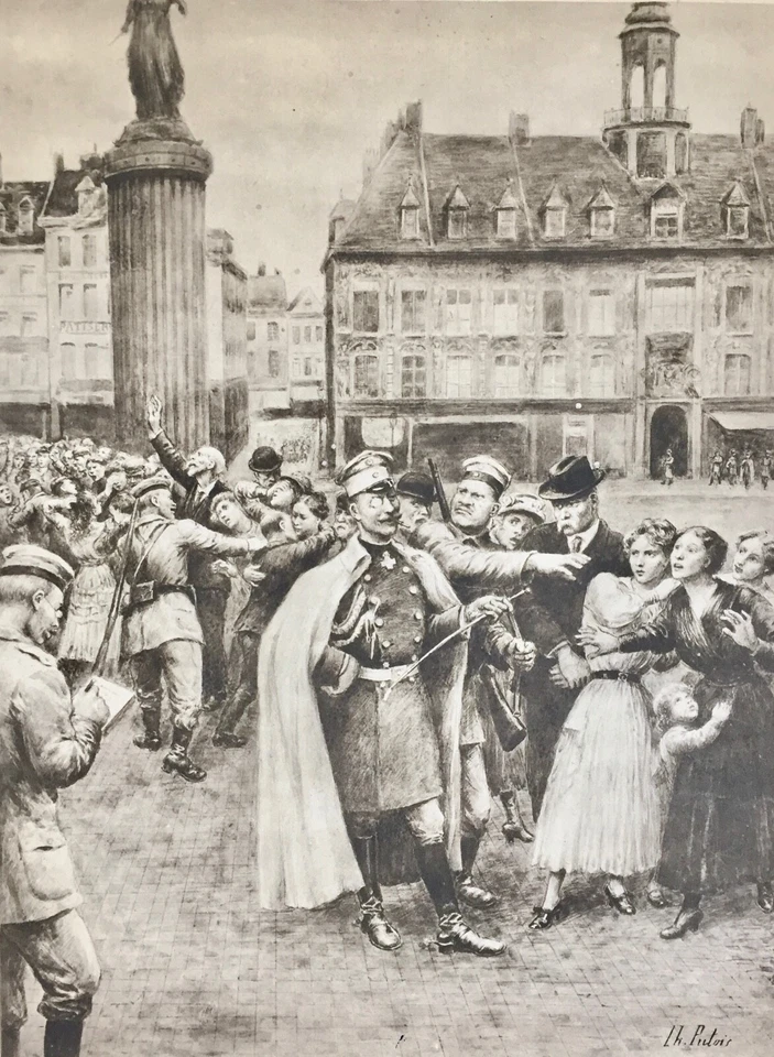 Charles PUTOIS - Estampe originale - Héliogravure - Présence militaire 1 - Photo 1/1