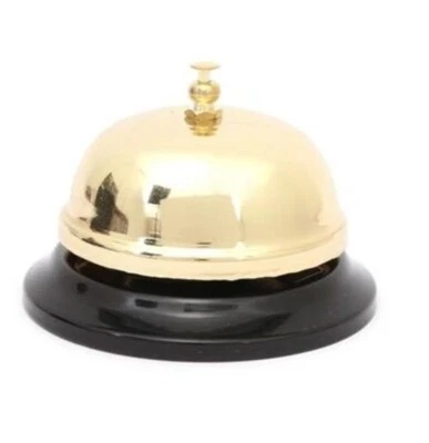 eMKay® Golden Desk Bell Service Bell for School Restaurants Hospitals Hotel Bars