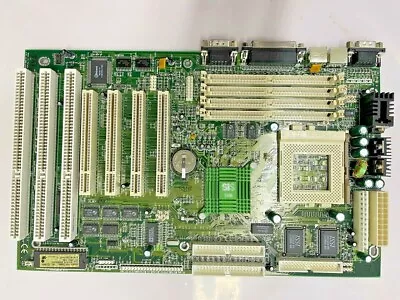 RARE VINTAGE ECS P5SJ-A SOCKET 7 PENTIUM MMX CYRIX AMD LPX MOTHERBOARD MBMX5 - Image 1 of 3