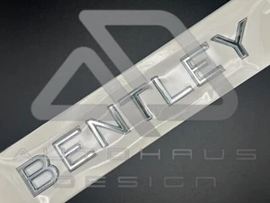 Bentley Continental GT Badge Script Badge Back Chrome Silver Brand New UK Seller - Picture 1 of 1