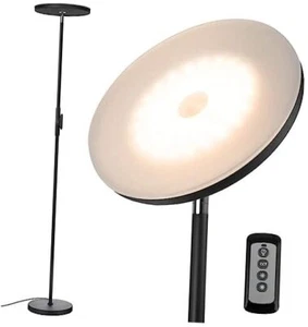 Floor Lamp,30W/2400LM Sky LED Modern Torchiere 3 Color Temperatures Black - Picture 1 of 13