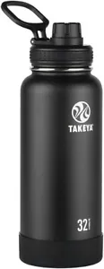 Takeya Actives Insulated Stainless Water Bottle Insulated Spout Lid 32oz Onyx - Picture 1 of 10