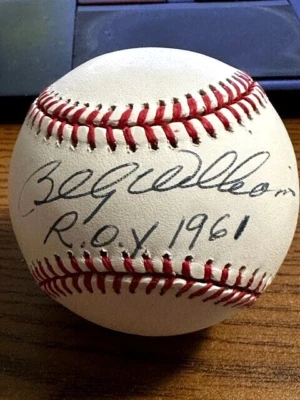 BILLY WILLIAMS 7 SIGNED AUTOGRAPHED ONL BASEBALL!  Cubs!  "ROY 1961"! - Image 1 of 2