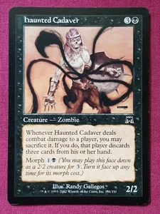 Magic The Gathering ONSLAUGHT HAUNTED CADAVER black card MTG - Picture 1 of 2