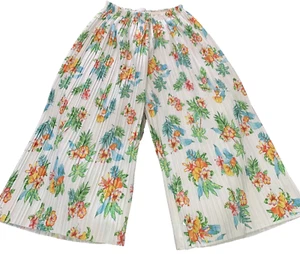 Pantalones cortos florales plisados elásticos de pierna ancha talla 10 de Zara para niños - Imagen 1 de 10