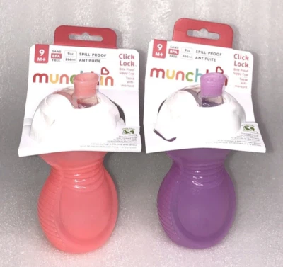 Taza Munchkin para sorber bloqueo de clic a prueba de mordeduras a prueba de derrames 9 oz libre de BPA 9+ meses NUEVO Foto 1 de 4