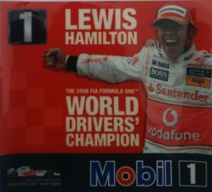 LOT 4x LEWIS HAMILTON FORMULA ONE F-1 UK STICKER DECAL F1 DRIVERS CHAMPION 2008