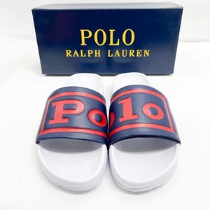 Polo Ralph Lauren Cayson HERREN GRÖSSE 10 POLO Spruch Logo Pool Slide Neu im Karton - Bild 1 von 12
