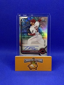 2022 Bowman Chrome Thomas Farr 1st RC Refractor Auto /499 CPA-TF Prospect Rookie