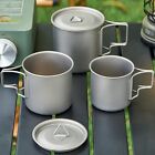 Titanium Mug Camping Pot Tea Coffee Cup Lightweight Portable Cookware Travel Cup
